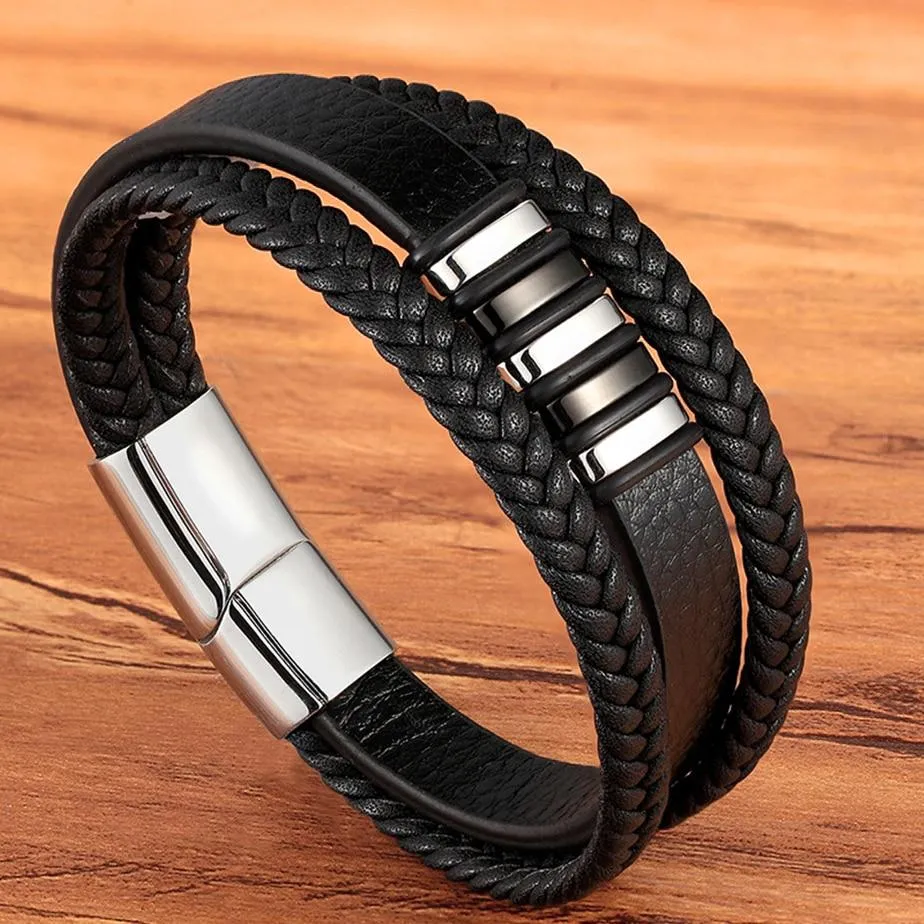 Stylish Genuine Leather Bracelets for Men