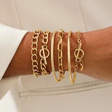 stylish gold six layer stacks JLTB0729