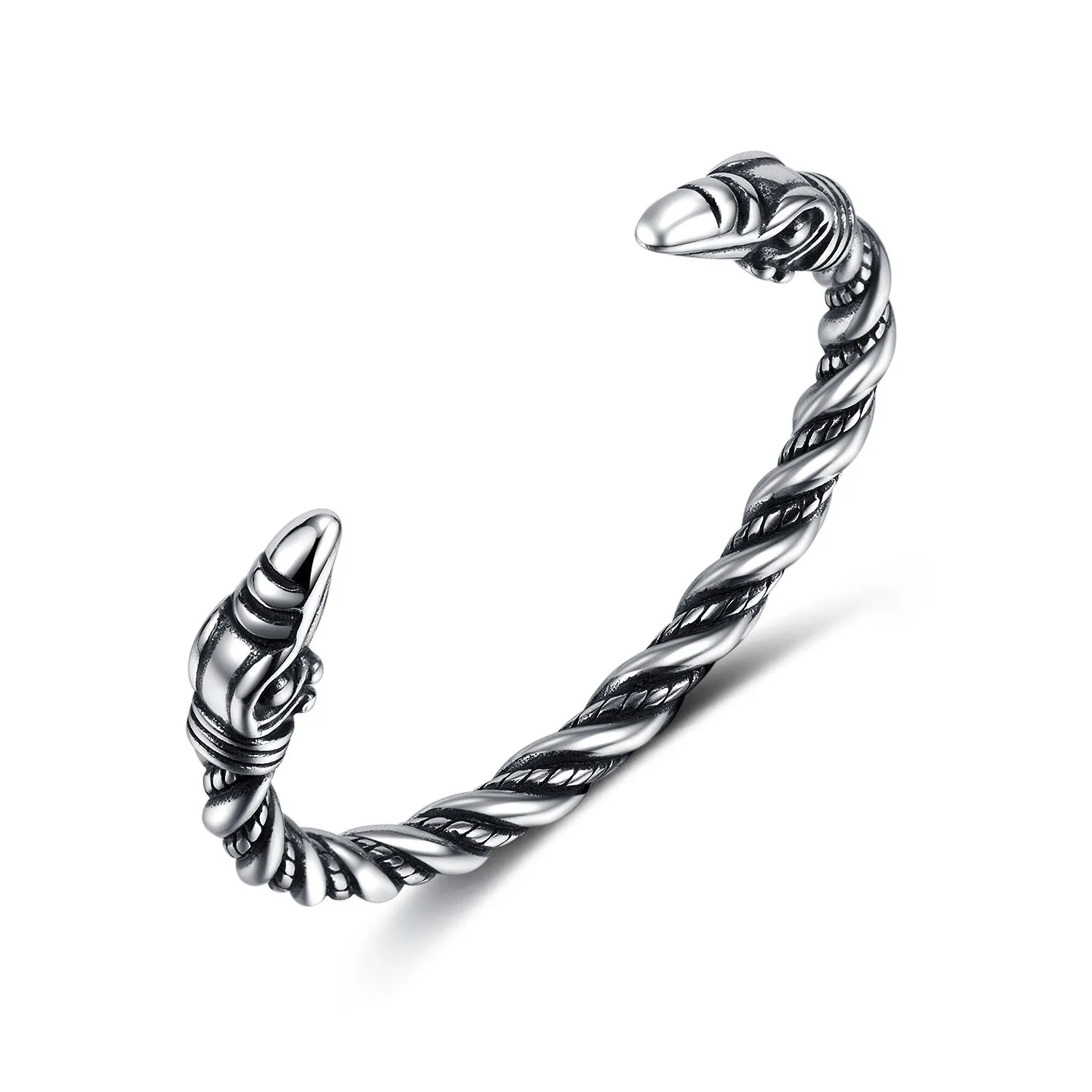 Stylish Mens Accessory Bold Titanium Twisted Bracelet