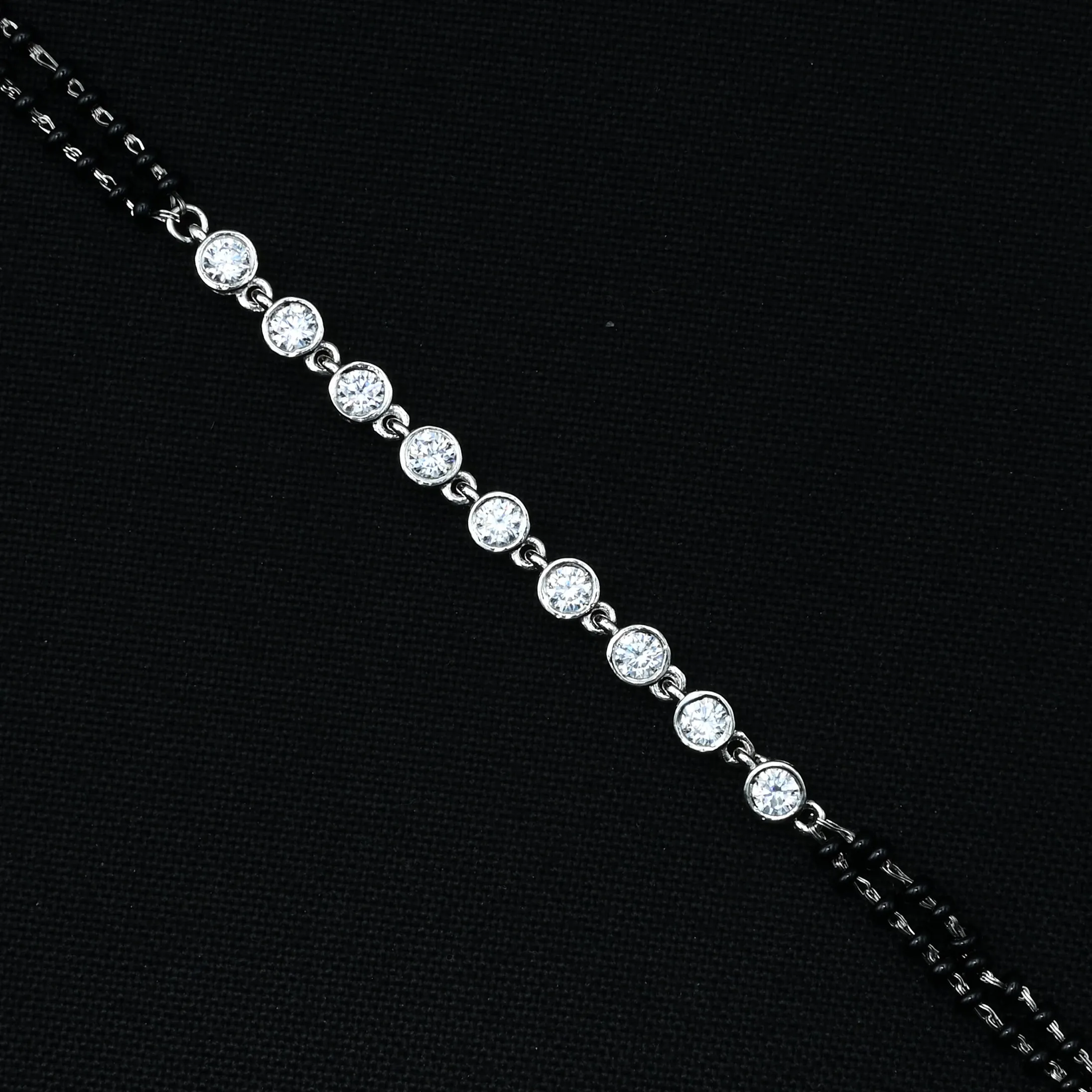 Stylish Silver Bracelet with Elegant Design – Unique Mangalsutra Pattern