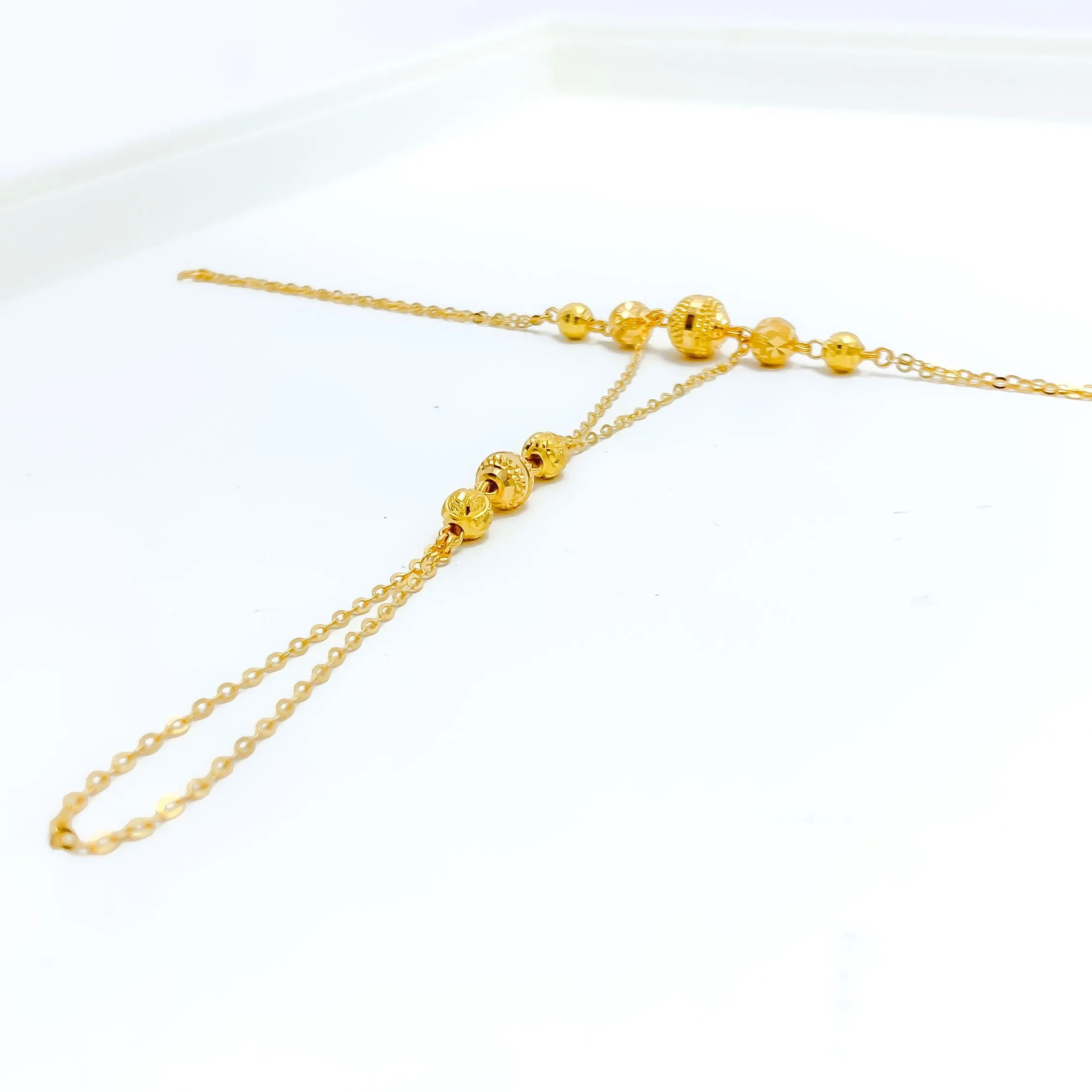 Stylish Sparkling 22K Gold Orb Panchangala