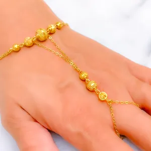 Stylish Sparkling 22K Gold Orb Panchangala