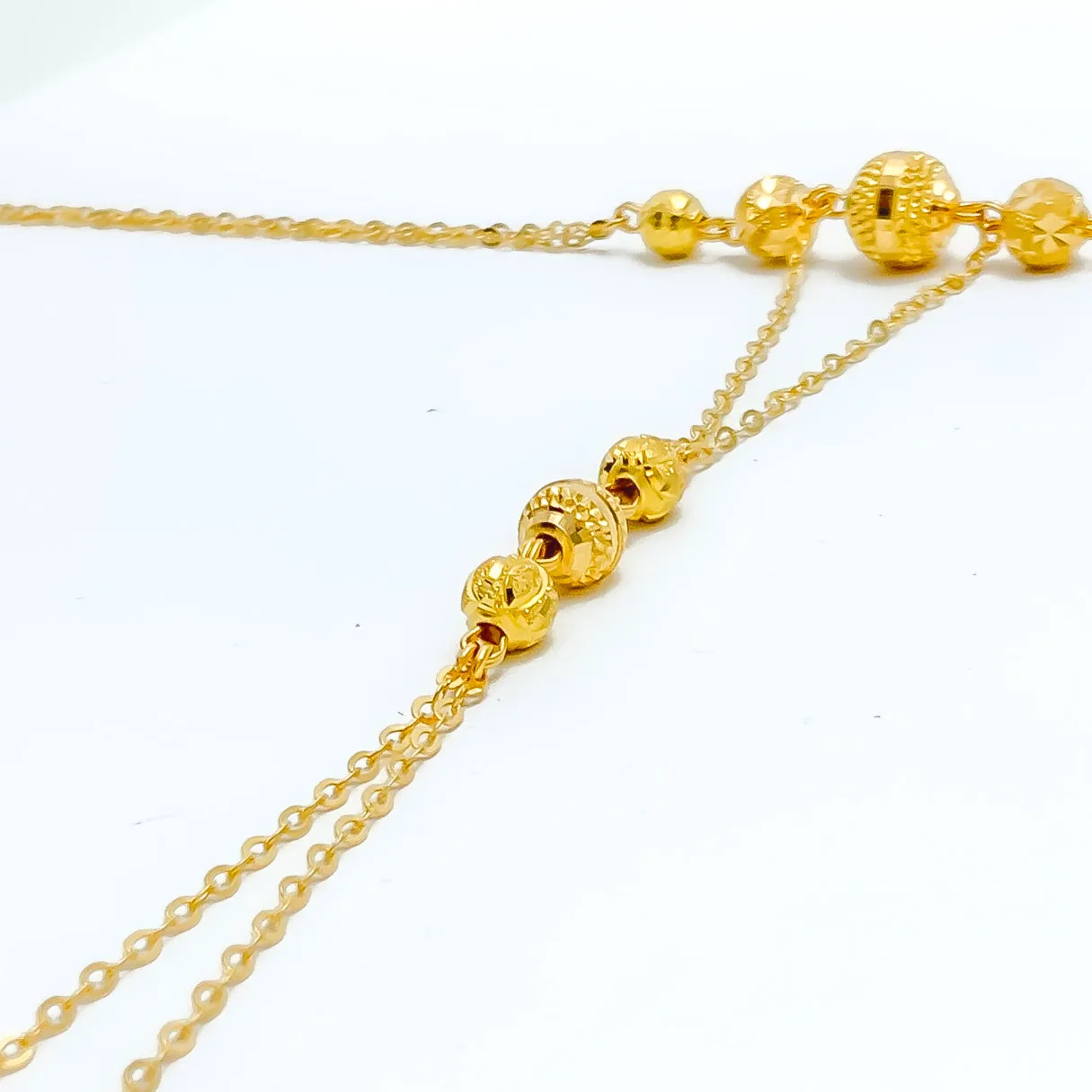 Stylish Sparkling 22K Gold Orb Panchangala