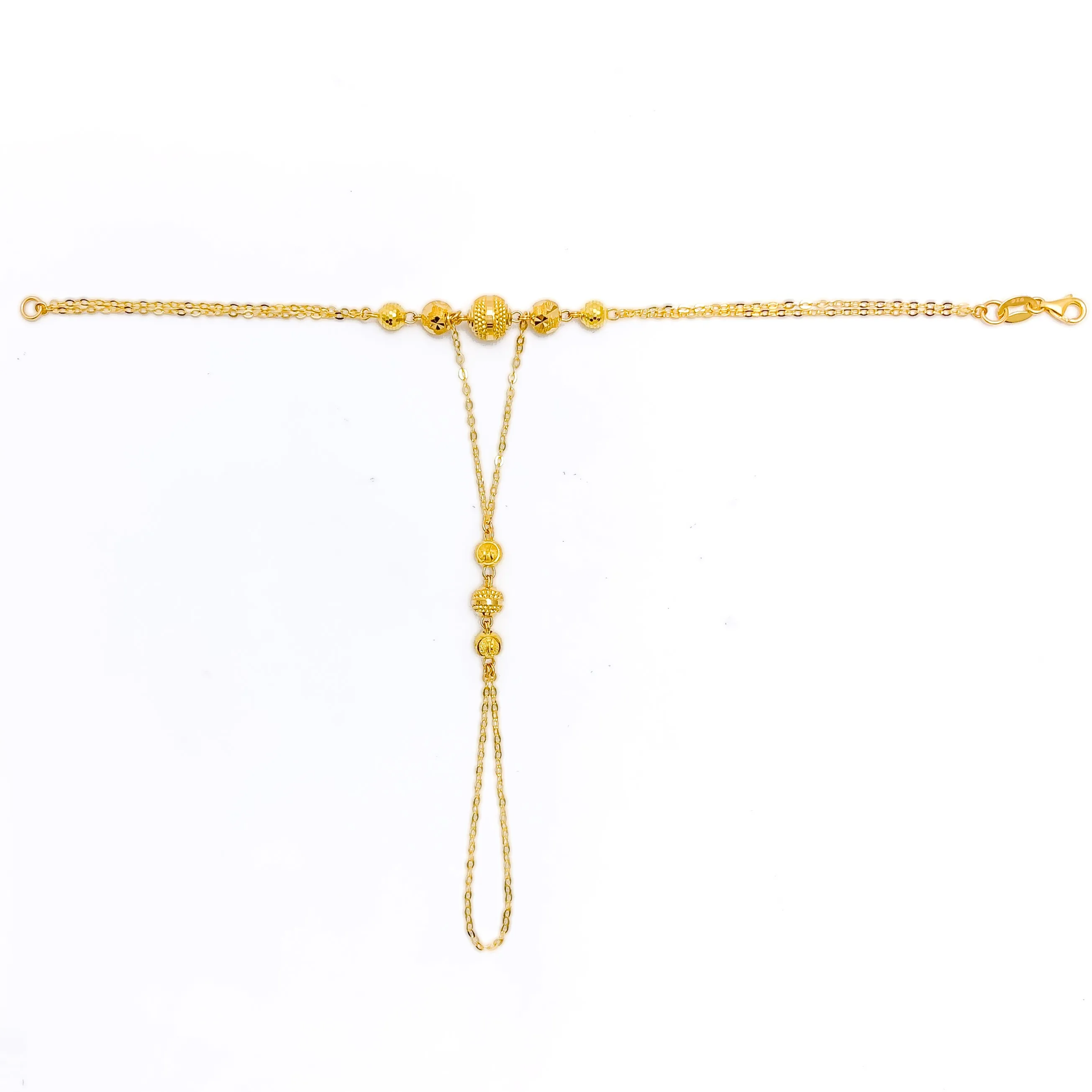 Stylish Sparkling 22K Gold Orb Panchangala