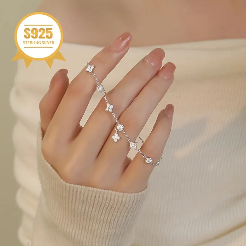 Stylish Zirconia Clover Bracelet for Women