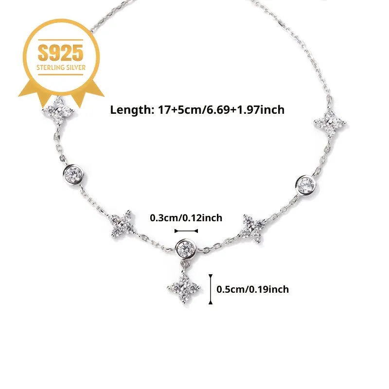 Stylish Zirconia Clover Bracelet for Women