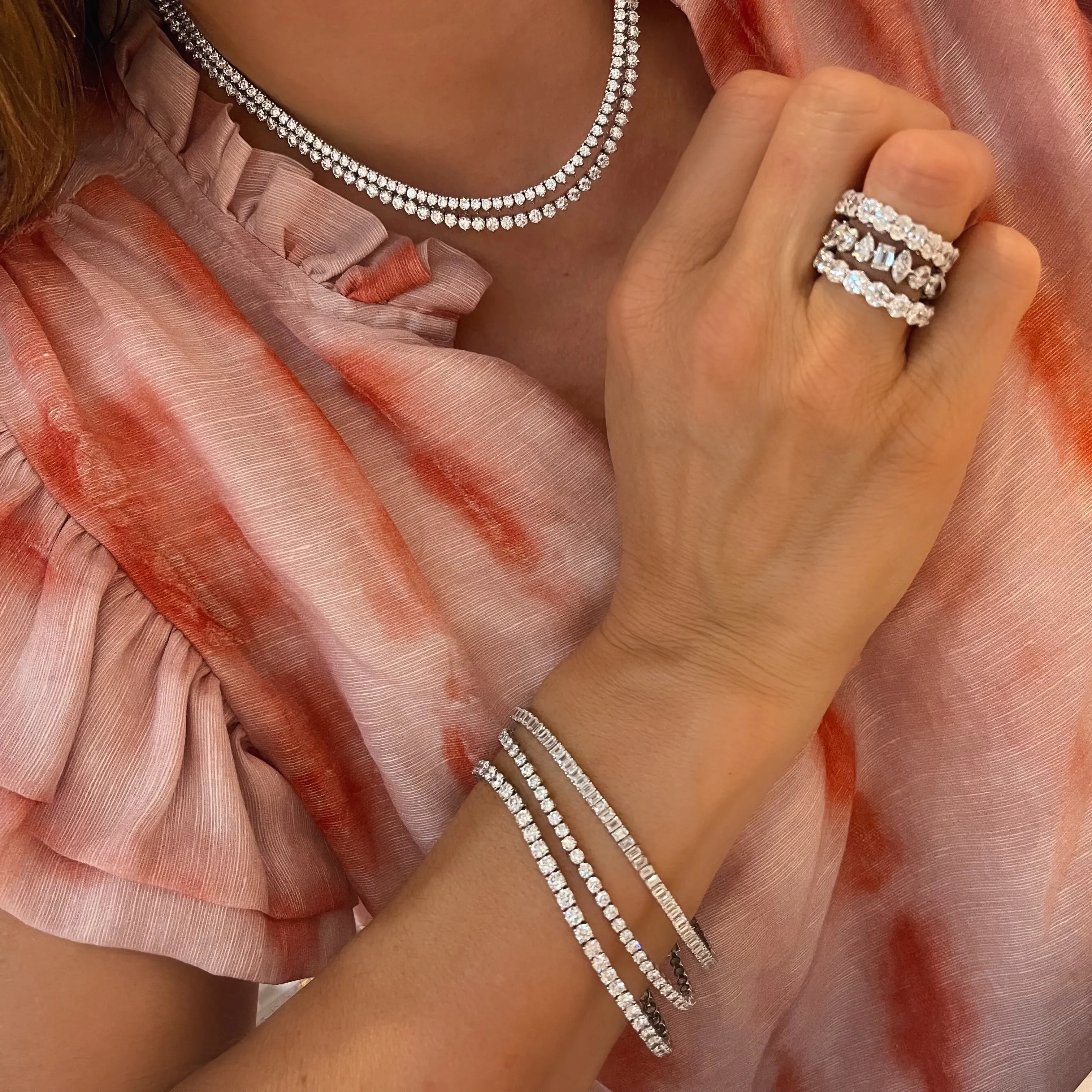 Sustainable Diamond Oval Eternity Band Ring