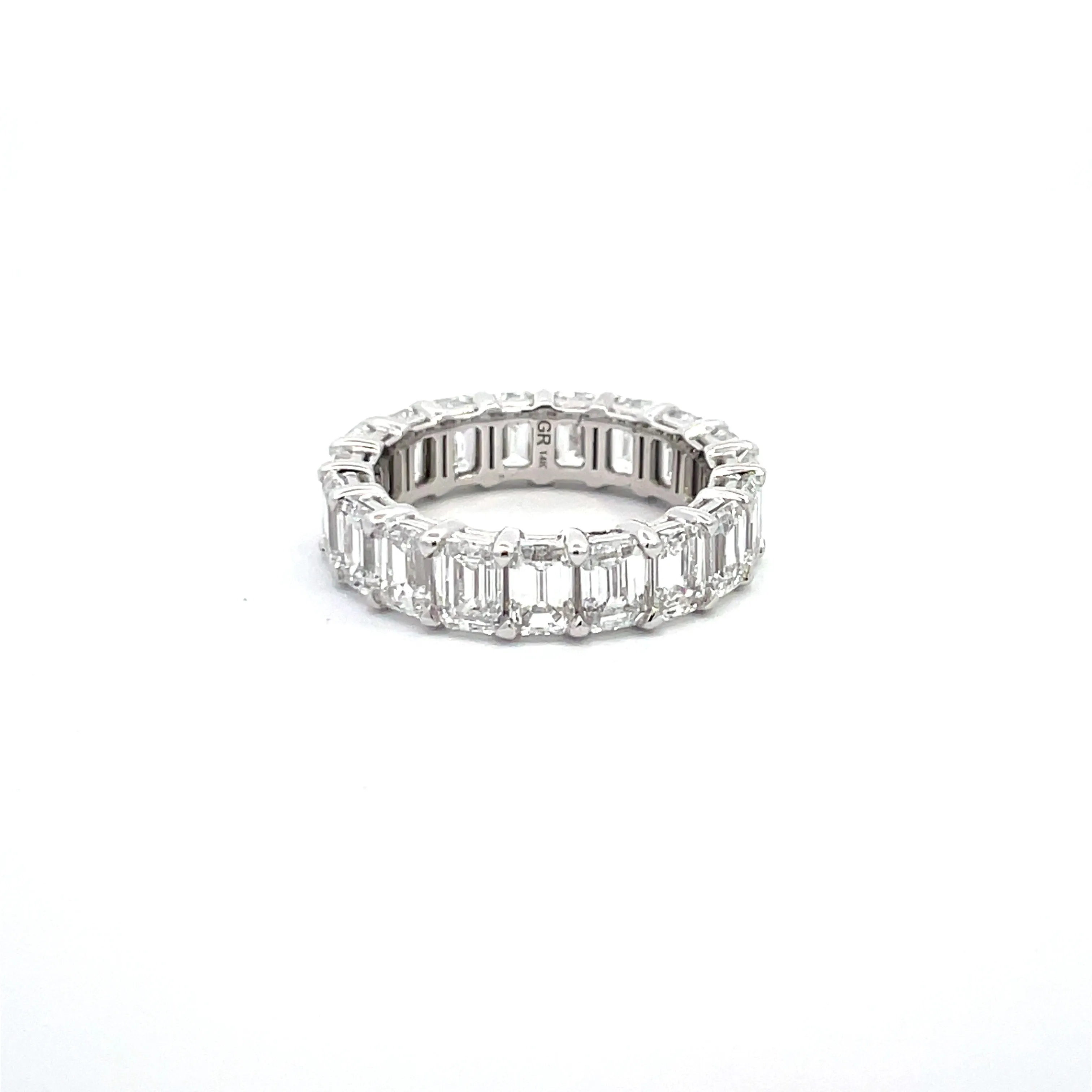 Sustainable Emerald Cut Diamond Eternity Band Ring