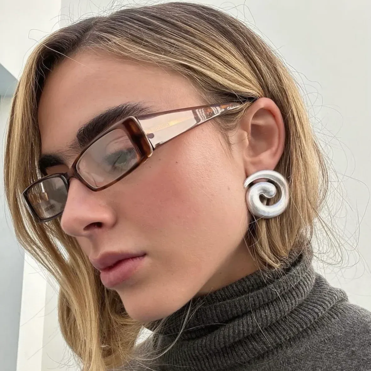 Swirl Earrings | Silver