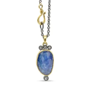 Tanzanite Pendant Necklace with diamonds