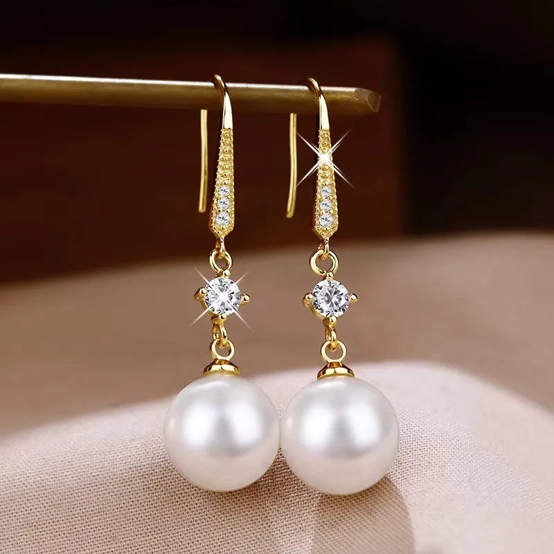 Temperament Fashion Earrings Face Slimming Golden Ear Rings