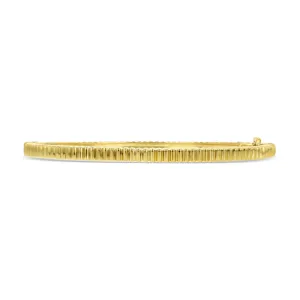 Textured Yellow Gold Bangle