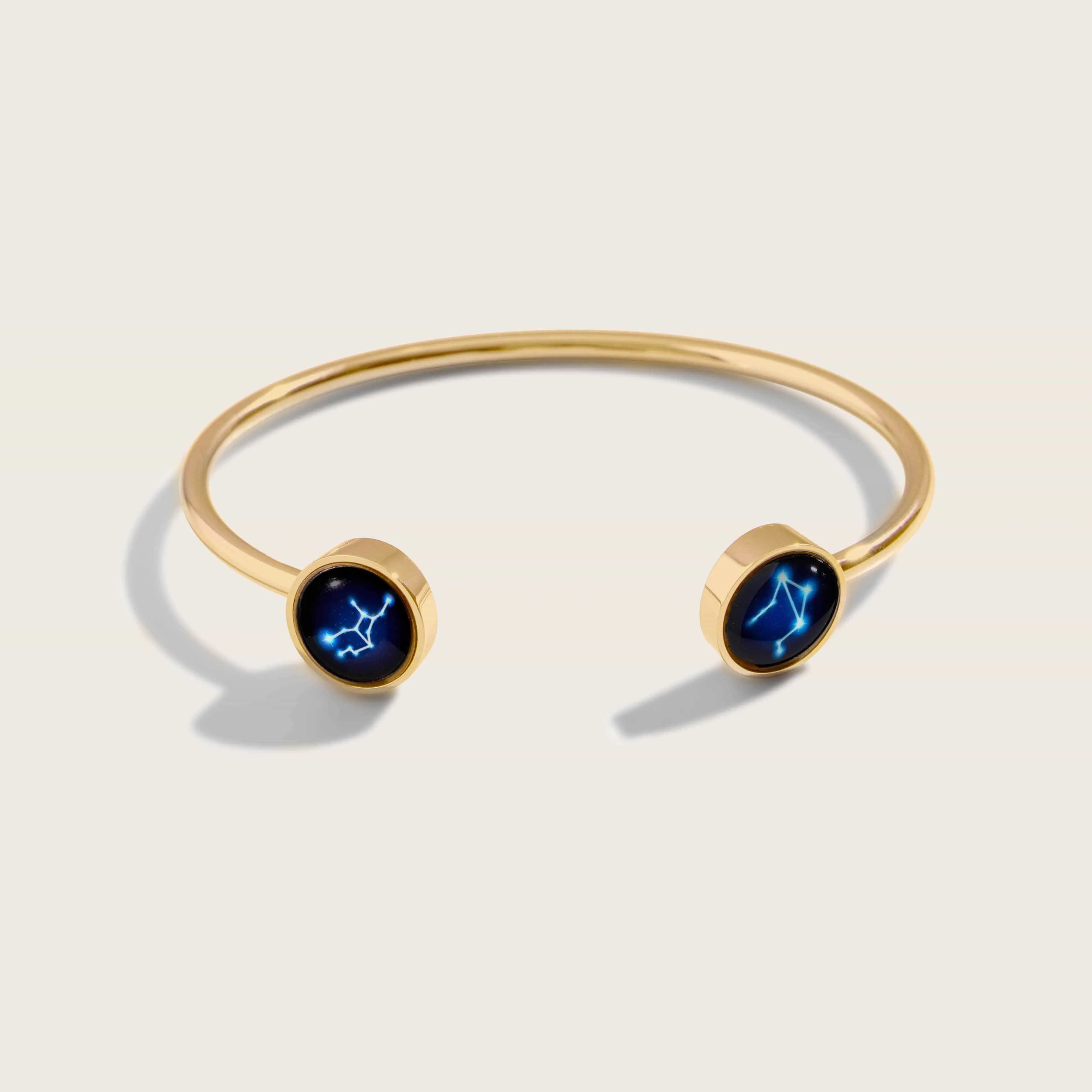 The Astral Dyad Cuff in Gold