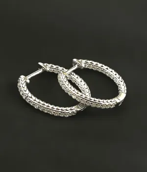 The Samita Sparkle Silver Hoops