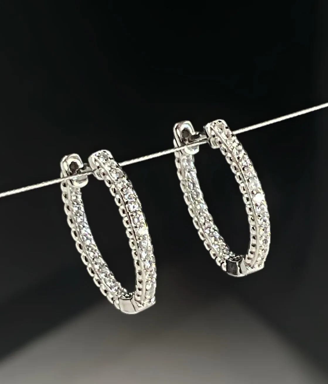 The Samita Sparkle Silver Hoops