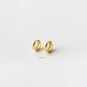 Thick Hoop Earring, Huggies, Unisex, Gold, Silver SHEMISLI - SH020