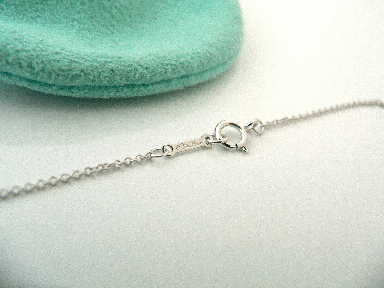Tiffany & Co 18K Gold Picasso Pink Sapphires Necklace Pendant Charm Chain Gift