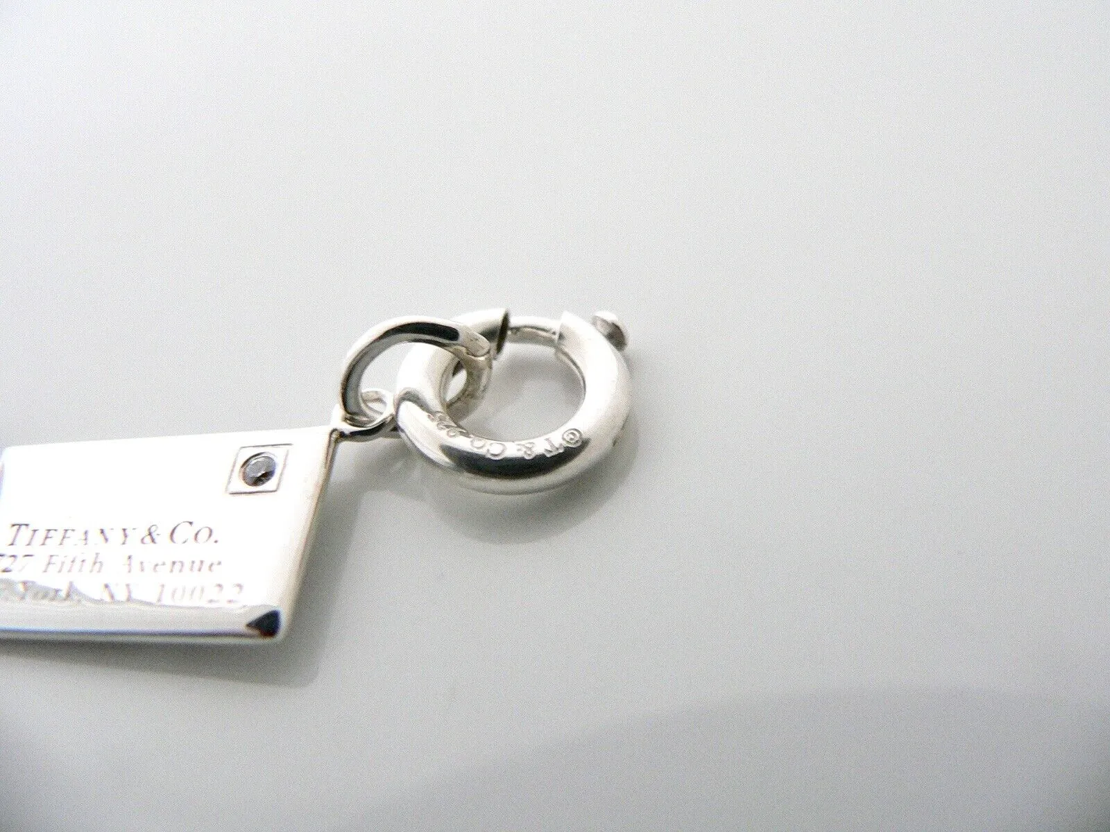 Tiffany & Co Diamond Charm Envelope Letter Pendant 4 Necklace Bracelet Clasp Art