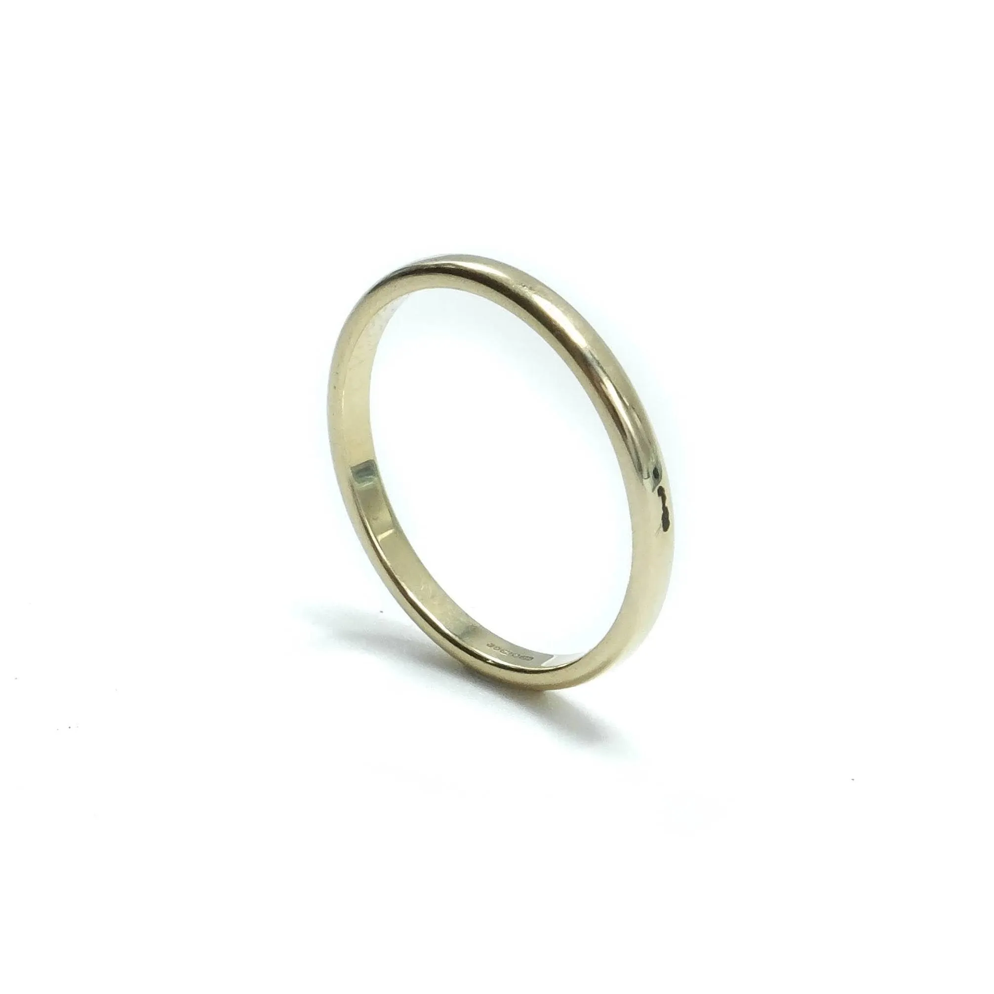 Tiffany & Co Lucida 18ct Yellow Gold 2mm Wedding Band Ring Size : N