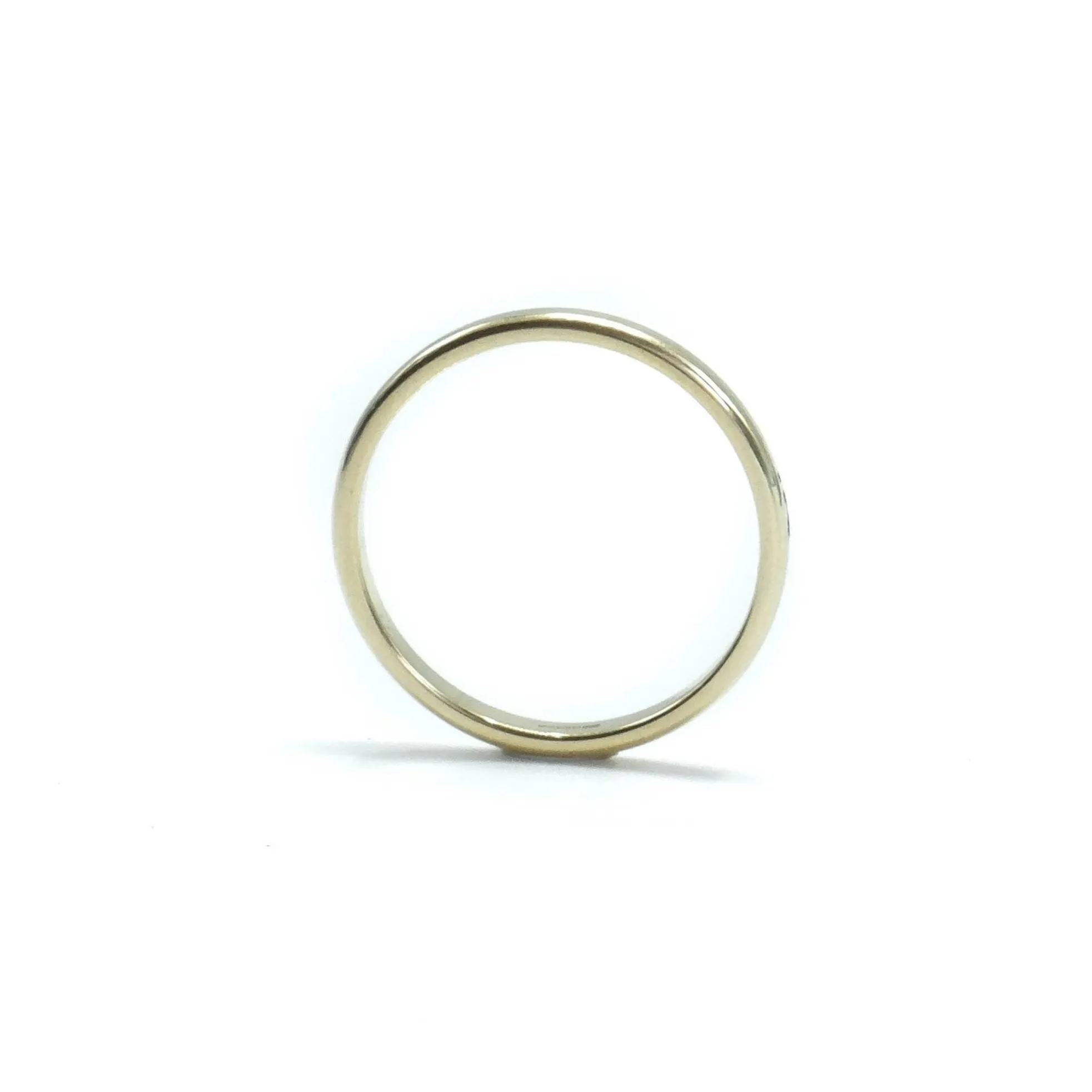 Tiffany & Co Lucida 18ct Yellow Gold 2mm Wedding Band Ring Size : N