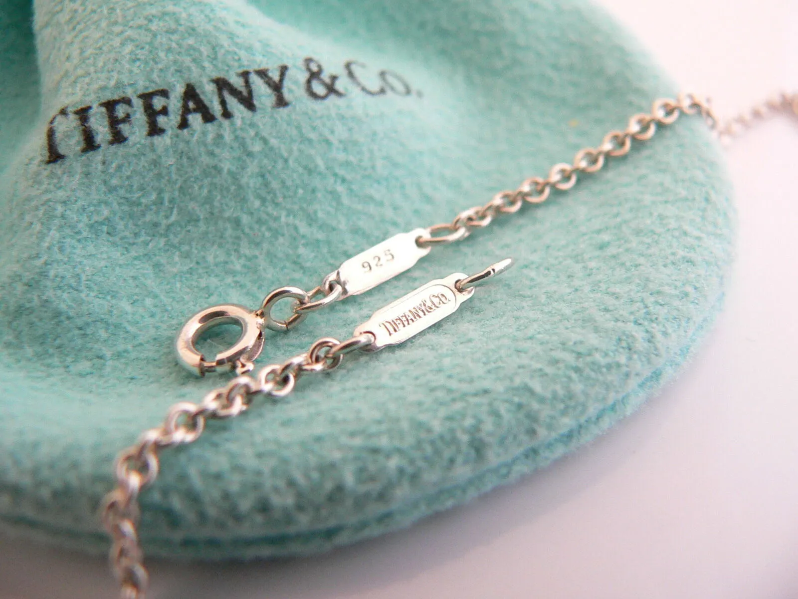 Tiffany & Co Onyx Gemstone Fireworks Necklace Pendant 18 In Chain Silver Gift