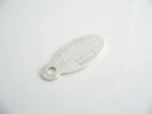 Tiffany & Co Return to Oval Dog Tag Charm 4 Necklace Bracelet Gift Love Silver