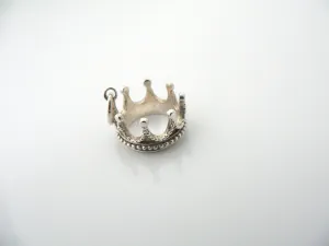 Tiffany & Co Silver Crown Pendant Charm for Necklace Bracelet Gift Love Princess
