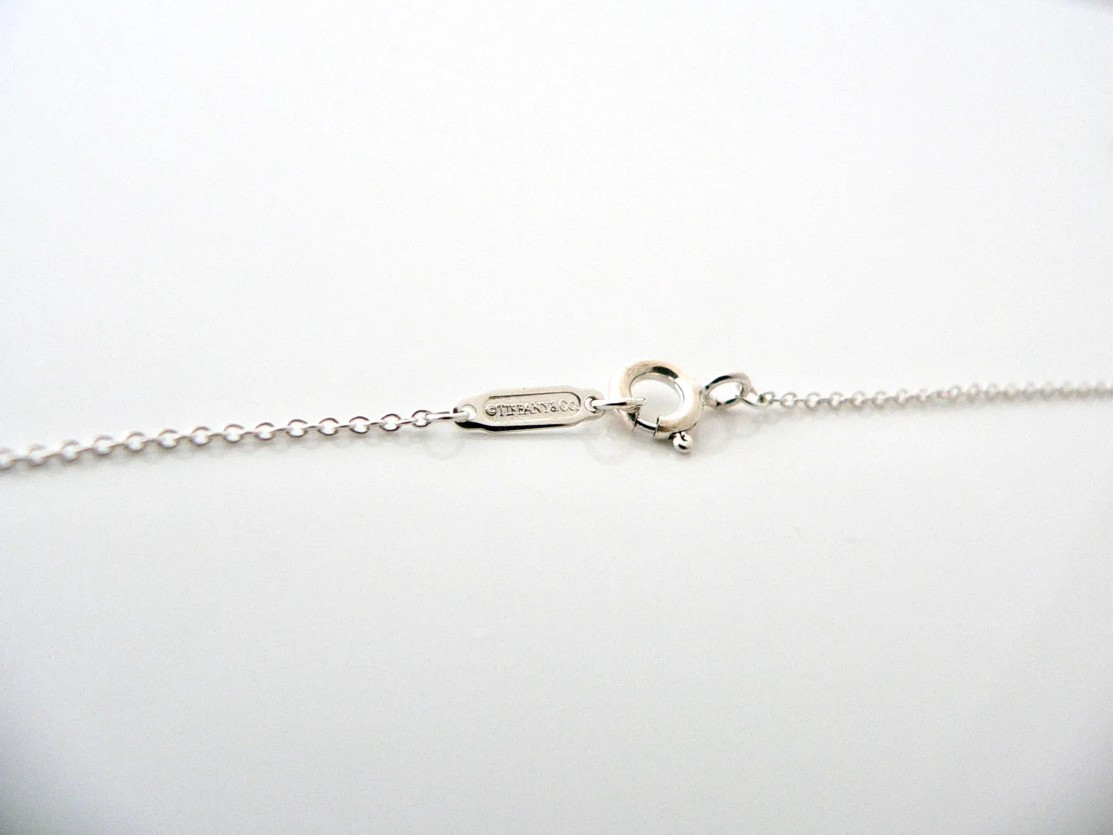 Tiffany & Co Silver Heart I Love You Necklace Pendant Charm Chain Medium Gift