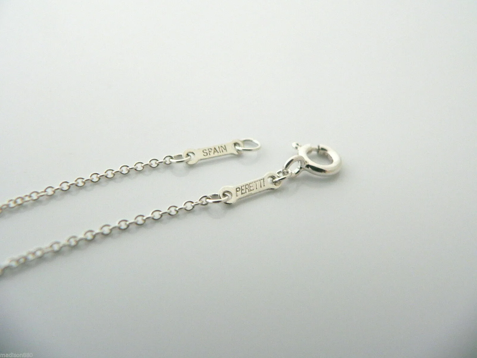 Tiffany & Co Silver Peretti Alphabet N Necklace Pendant Chain Charm Gift Love