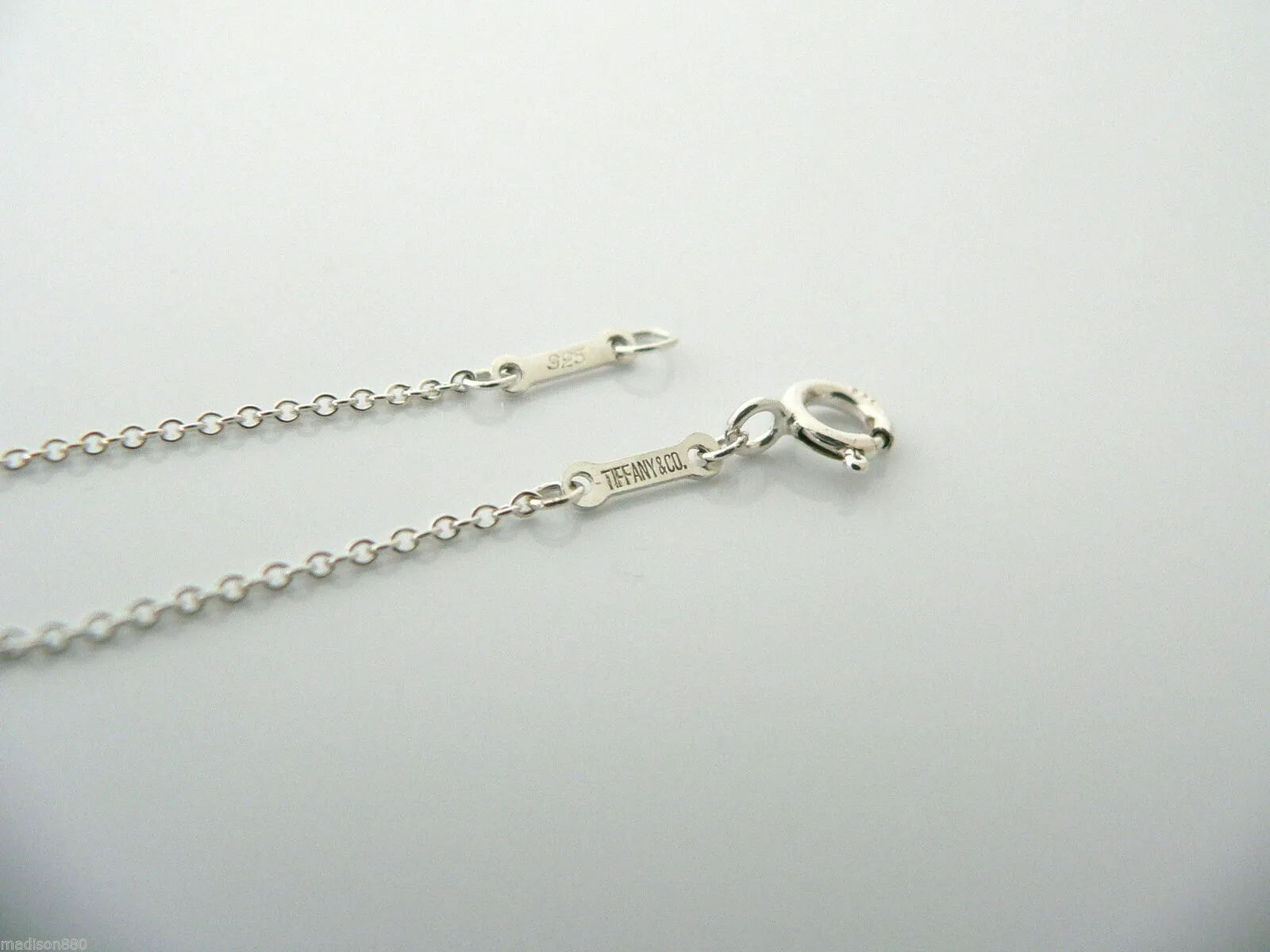 Tiffany & Co Silver Peretti Alphabet N Necklace Pendant Chain Charm Gift Love