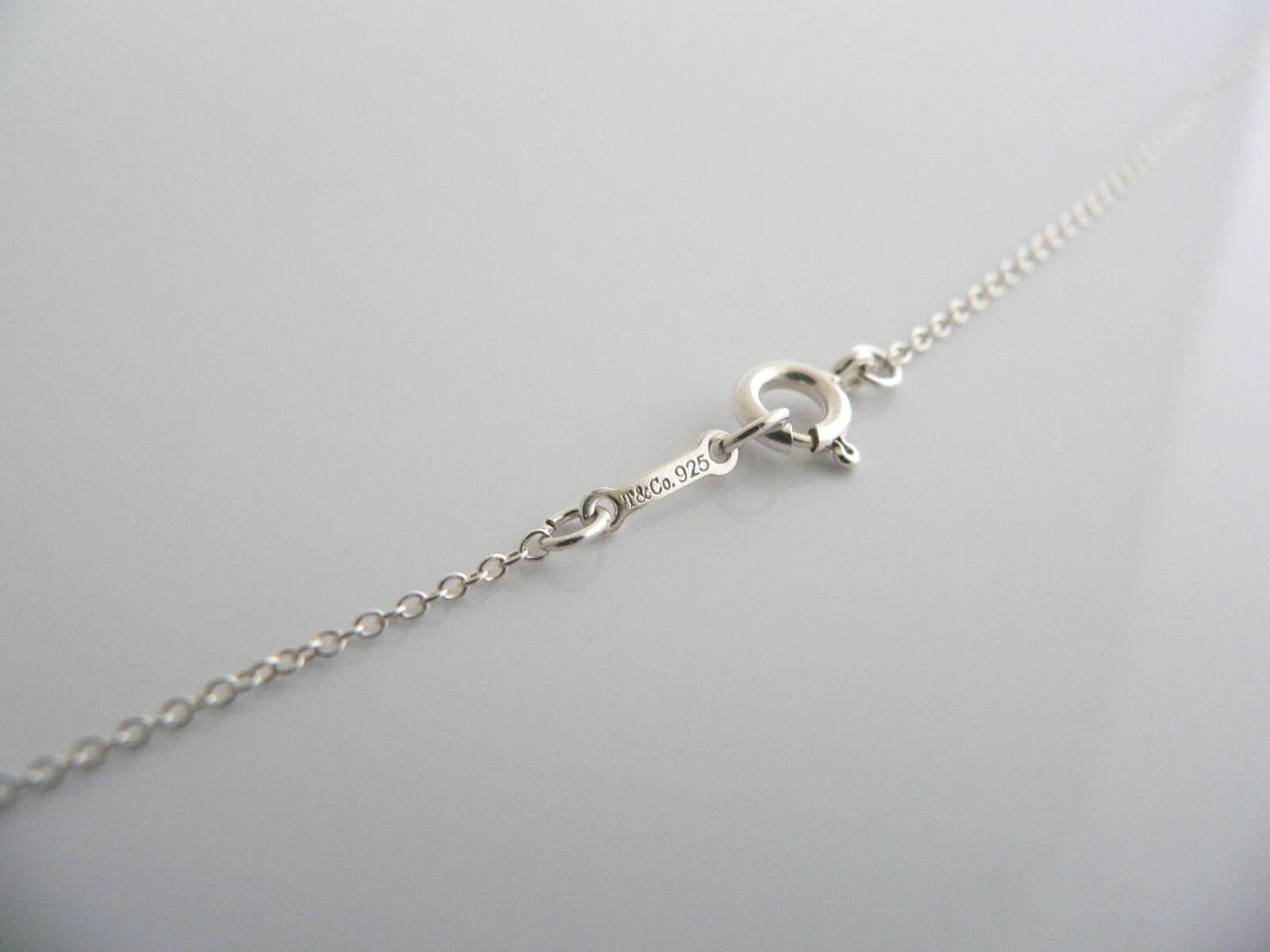 Tiffany & Co Silver Picasso Love Necklace Pendant Charm 17 Inch Chain Word Gift