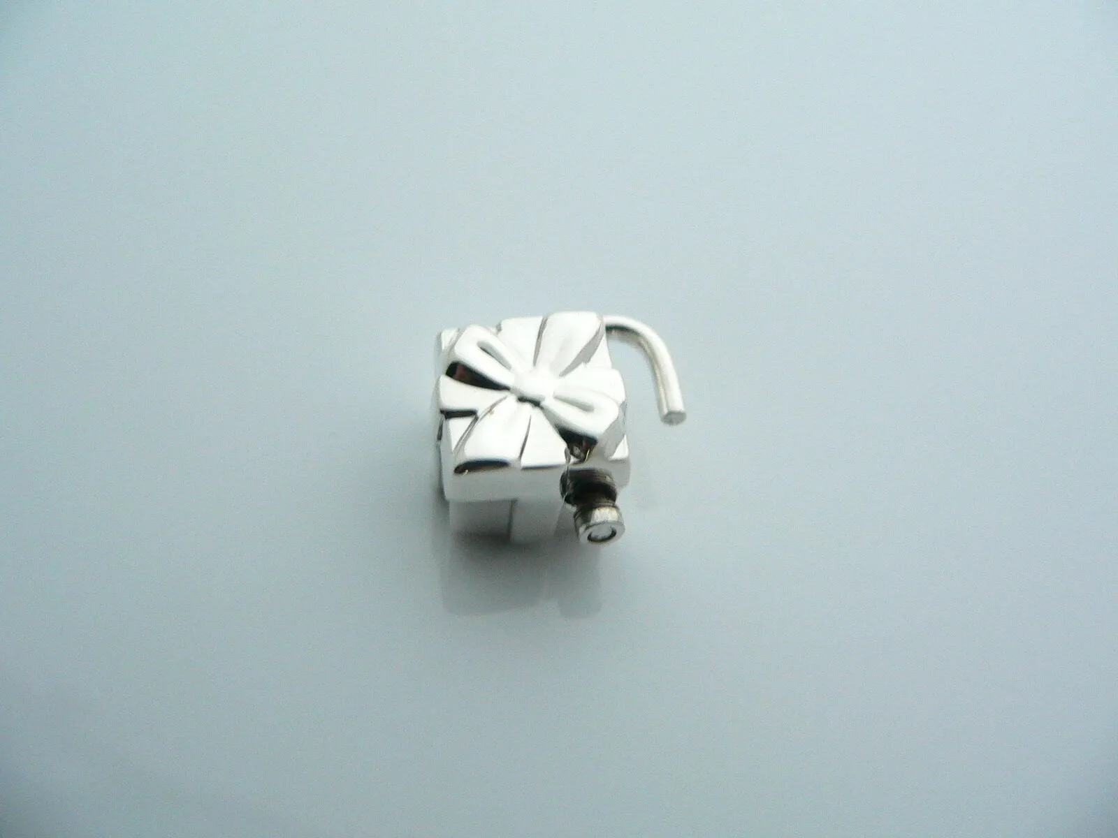 Tiffany & Co Silver Signature Gift Box Padlock Charm Pendant 4 Necklace Bracelet