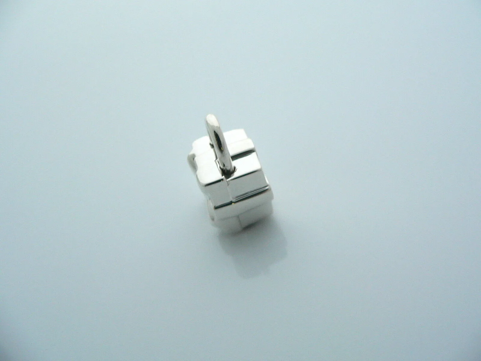 Tiffany & Co Silver Signature Gift Box Padlock Charm Pendant 4 Necklace Bracelet