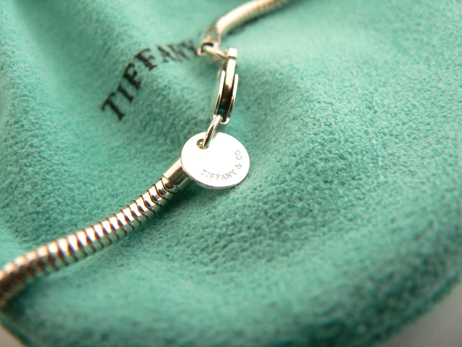 Tiffany & Co Silver Tassel Dangle Dangling Necklace Pendant 28 Inch Chain Gift