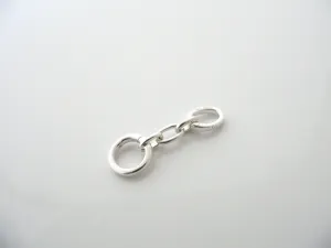 Tiffany & Co Sterling Silver Bracelet Necklace Link Oval Clasp Extender Gift 1.5 inch