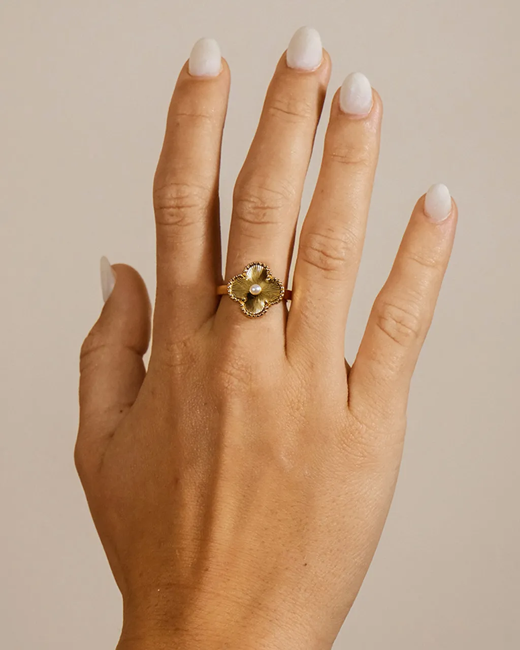 Tilda Pearl & Clover Statement Ring