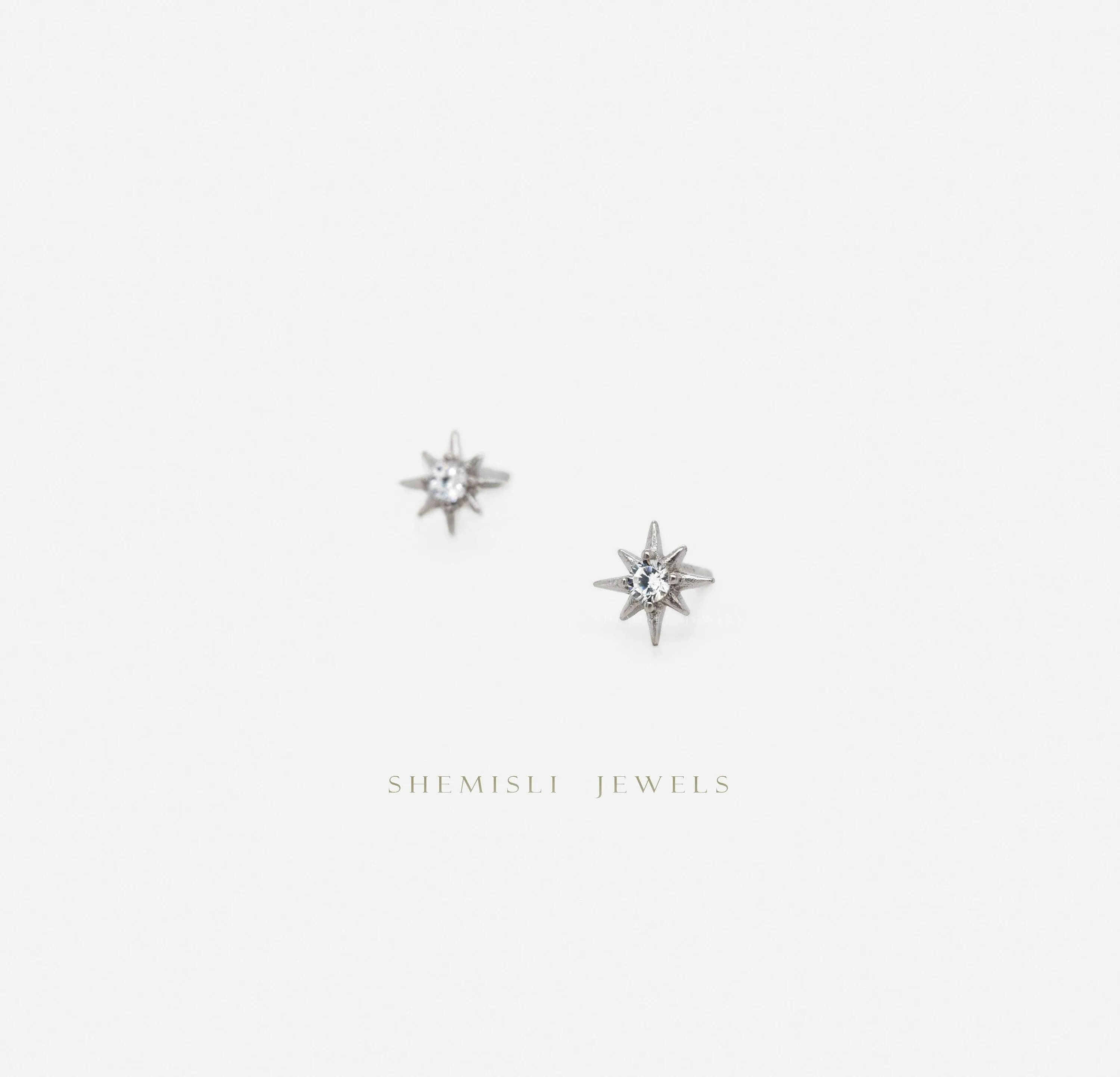 Tiny Star CZ Stud, Unisex, Gold, Silver SHEMISLI SS260
