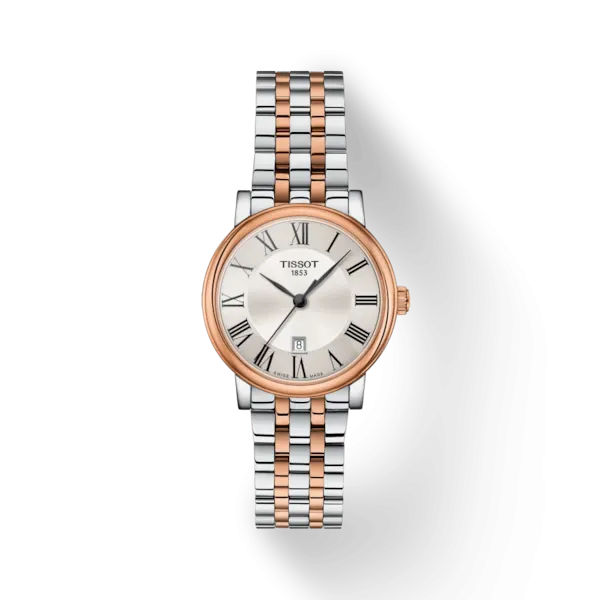 TISSOT CARSON PREMIUM LADY 2 TONES RG QUARTZ WATCH