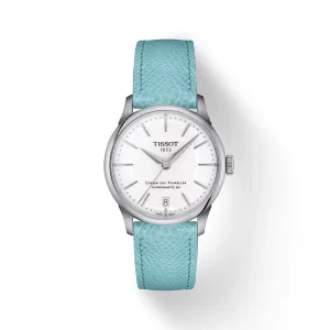 TISSOT CHEMIN DES TOURELLES POWERMATIC 80 34 MM BLUE LEATHER