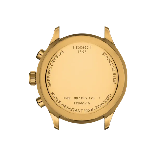 TISSOT CHRONO XL CLASSIC BLACK ON PVD BRACELET