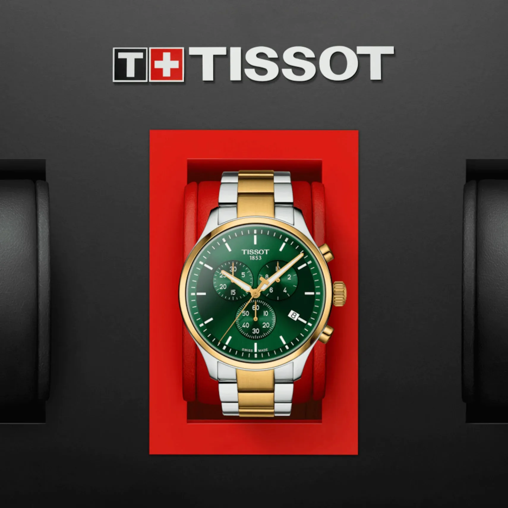 TISSOT CHRONO XL CLASSIC GREEN 2 TONES BRACELET
