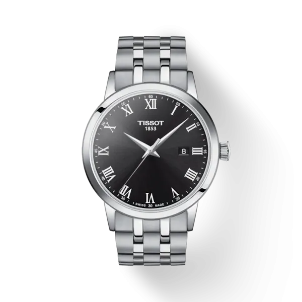 TISSOT CLASSIC DREAM BLACK DIAL QUARTZ WATCH ON BRACELET