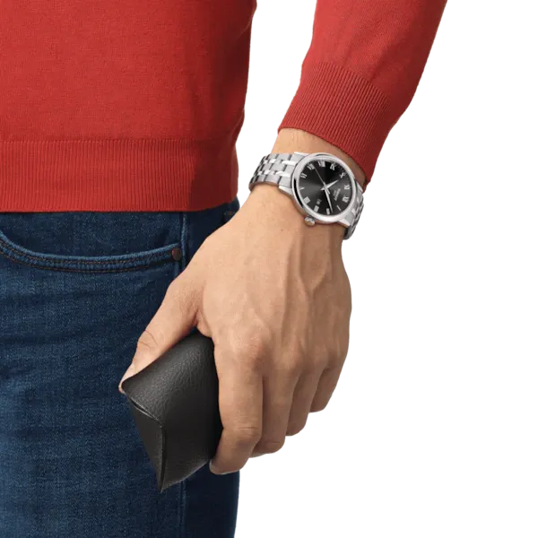 TISSOT CLASSIC DREAM BLACK DIAL QUARTZ WATCH ON BRACELET