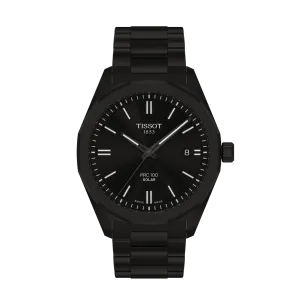 Tissot PRC 100 Solar Quartz 39mm Full Black PVD