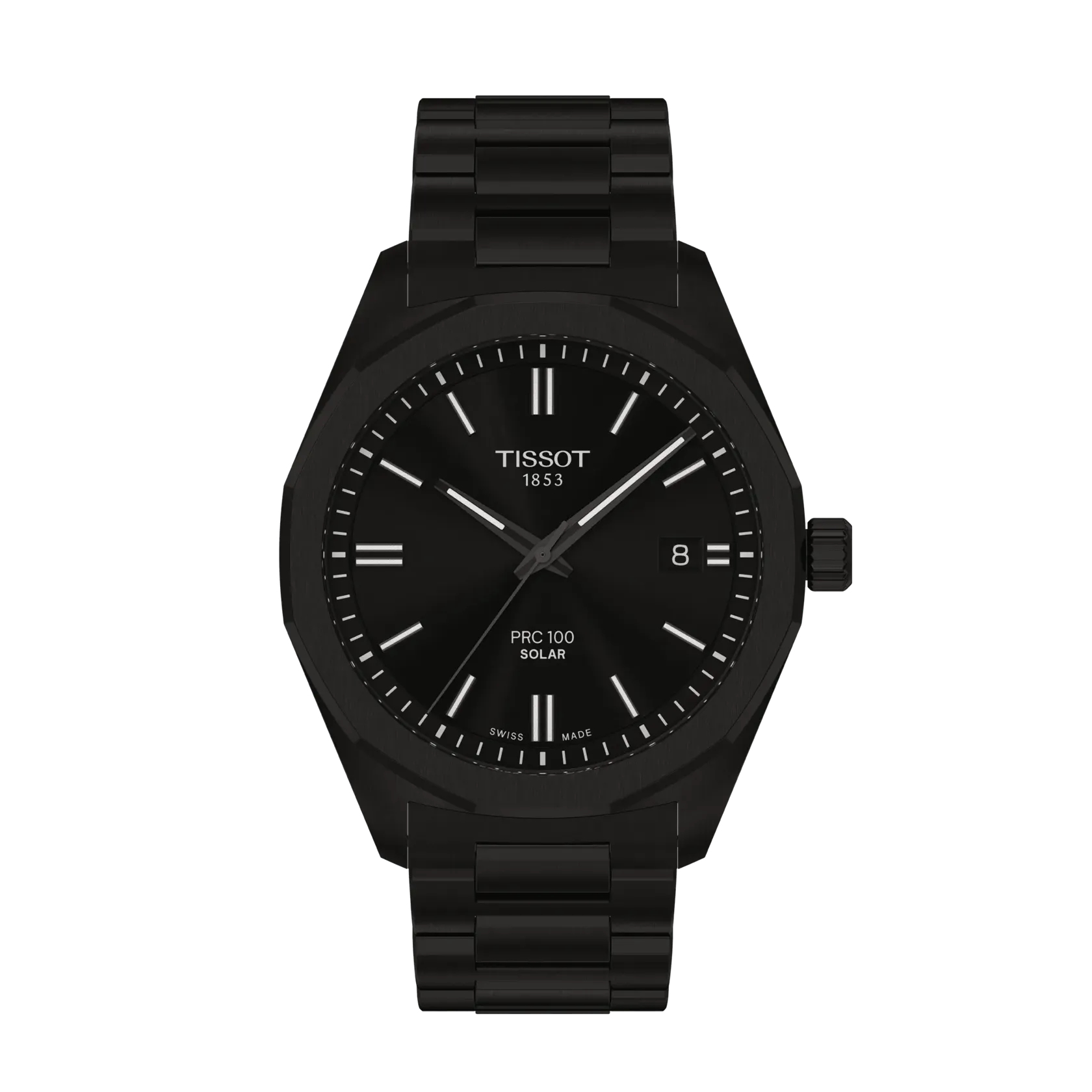 Tissot PRC 100 Solar Quartz 39mm Full Black PVD