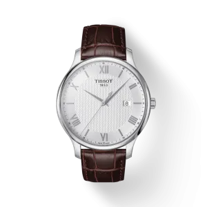 TISSOT TRADITION ON SILVER LEATHER