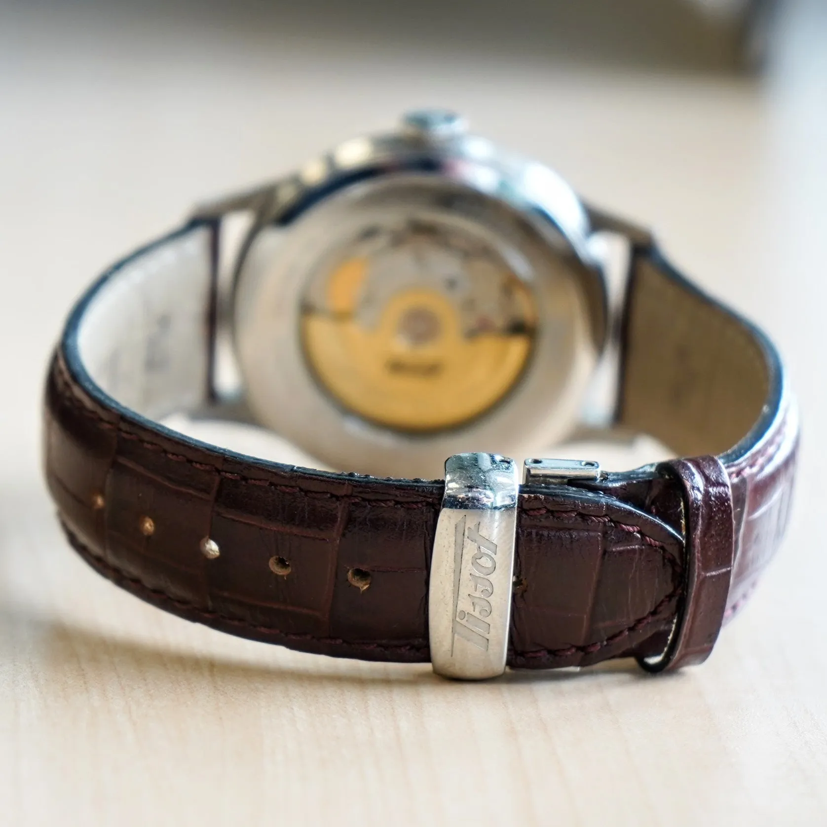 TISSOT Visodate Automatic Watch T019.430 Day/Date 25 Jewels S.S. Wristwatch - Original Tissot Leather Strap