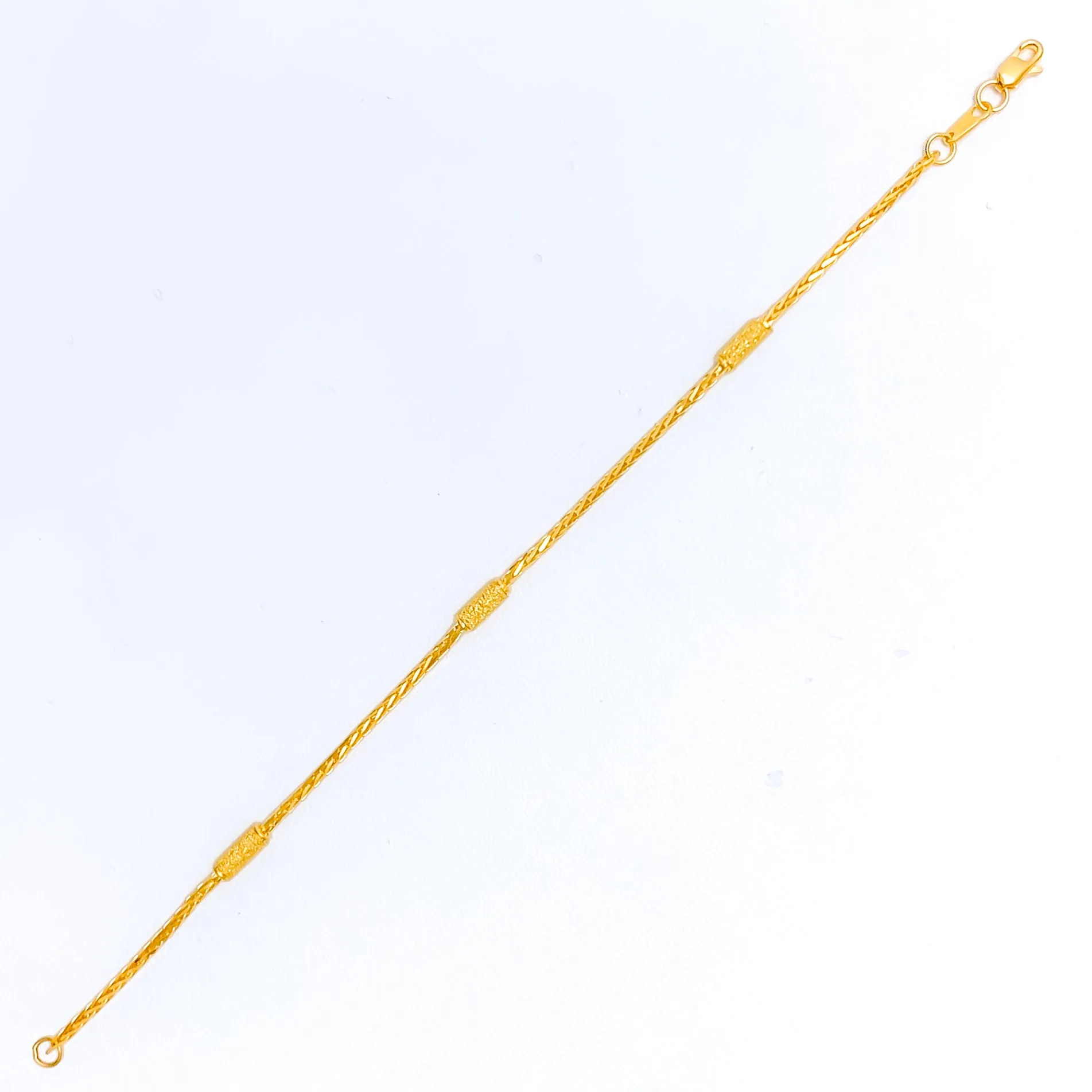 Trendy Sleek 22K Gold Bracelet