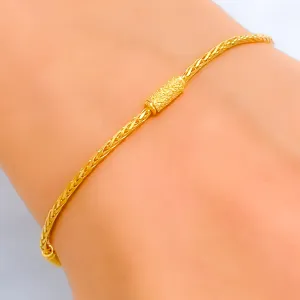 Trendy Sleek 22K Gold Bracelet
