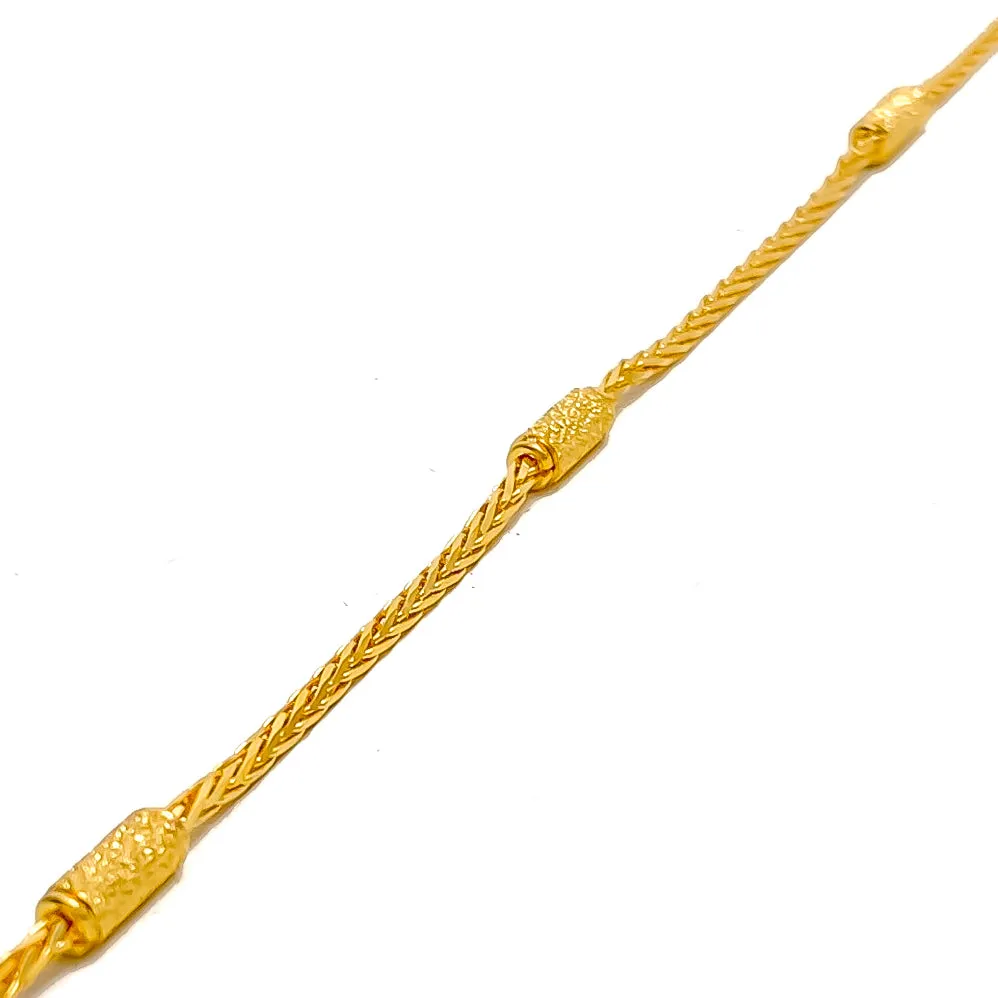 Trendy Sleek 22K Gold Bracelet